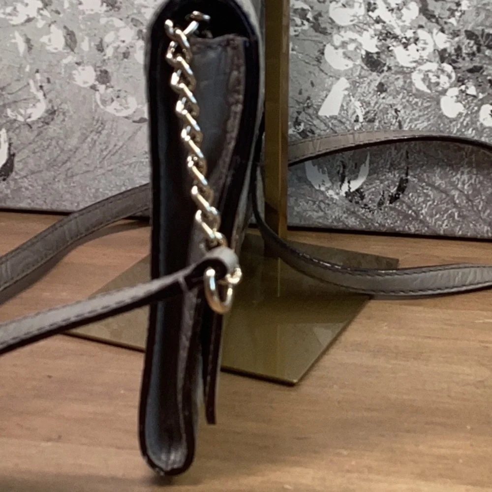 Kate Spade Grey Fiona Embossed Leather Bag Crossbody